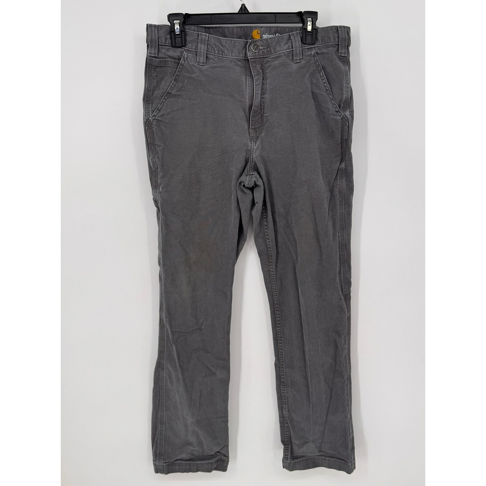 Carhartt Pants Mens 34x32 Gray Relaxed Fit Straight Leg Utility Workwear 102291